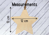 Wooden Star Ornament - Brothers Are Like Stars