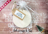 Wooden Circle Decoration - Teal house first xmas as mr & mrs