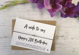 Wish bracelet - A wish to say happy 21st Birthday