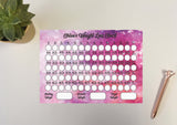 Weight loss Chart Pink Galaxy