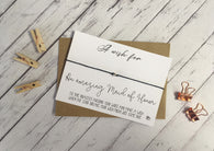 Wish Bracelet - A Wish for an amazing Maid of Honor