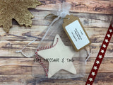 Ceramic Hanging Star Decoration First xmas in our new home red car