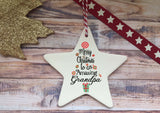 Ceramic Hanging Star - Merry Christmas to an Amazing Grandpa