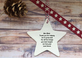 Ceramic Hanging Star - Merry Christmas to an amazing Gran