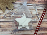 Ceramic Hanging Star Decoration Forest animals first xmas as mr & mrs