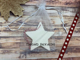 Ceramic Hanging Star Decoration Santa gonk - first xmas in new home