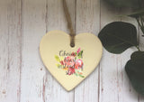 Ceramic Hanging Star or Heart If Keyworkers were flowers I'd Pick You