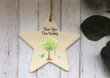 Ceramic Hanging Star or Heart Thanks for Helping Me Grow