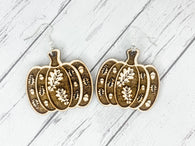 Pumpkin Earrings Leaves Acorn