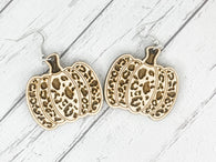 Leopard Print Pumpkin Earrings