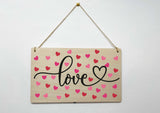 valentines day hanging plaque - love