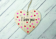 I love you wooden heart