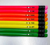 MATURE Sweary Pencils - Set of 8 Neon