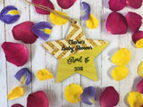 Star Ornament - Bright & Gold Geometric Baby Announcment