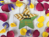 Star Ornament - Bright & Gold Geometric Baby Announcment