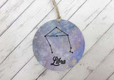 Wooden Circle Decoration - Star sign plaque - Pisces