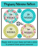 Pregnancy Journey Stickers - Bright Floral