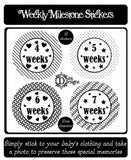 Weekly Journey Stickers - Monochrome