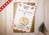 Wooden Token -  Santa's Naughty or Nice List