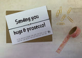 Wish bracelet - Sending you hugs & prosecco