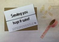 Wish bracelet - Sending you hugs & wine