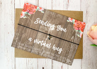 Floral wood style Wish bracelet - Sending you a virtual hug