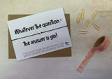 Wish bracelet - Whatever the question, the answer is gin