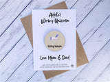 Wooden token - Worry Unicorn token