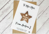 You are a star dark wood magnet card
